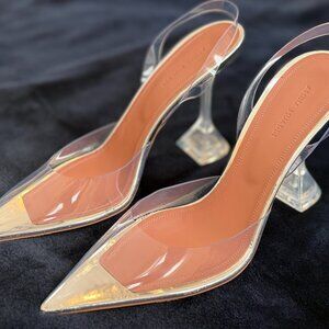 AMINA MUADDI SIZE 40 HOLLI GLASS HEEL